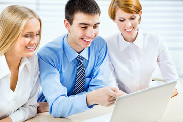 Wall Mural - Group of happy business people