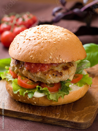 Naklejka samoprzylepna Hamburger
