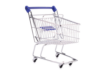 Canvas Print - shopping cart isolated on white