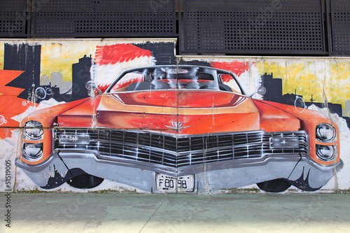 Plakat samochód graffiti 4603f