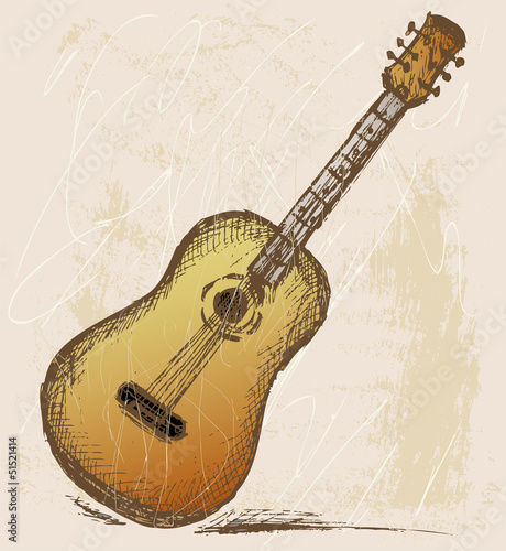 Obraz na płótnie canvas dwuczęściowy "dyptyk" Gitara klasyczna. 