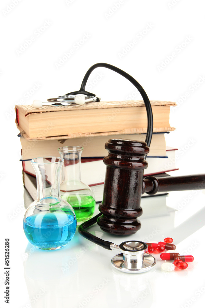 Concept of forensic medicine close up