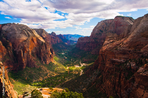Fotoboard na płycie Wielki krajobraz w zion national park, utah, usa