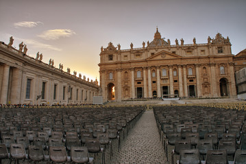 Sticker - St Peter Square with Basilica - Vatican City