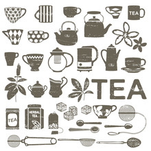 Scratched Tea Related Silhouettes