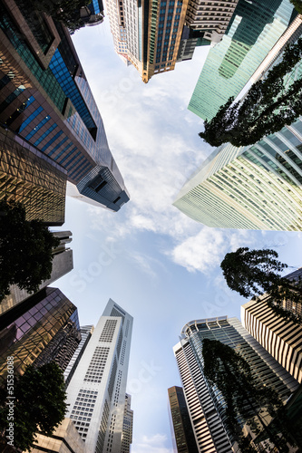 Naklejka samoprzylepna Singapur skyline