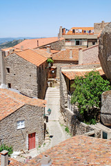 Wall Mural - old stone village with red tile roofs (Portugal )