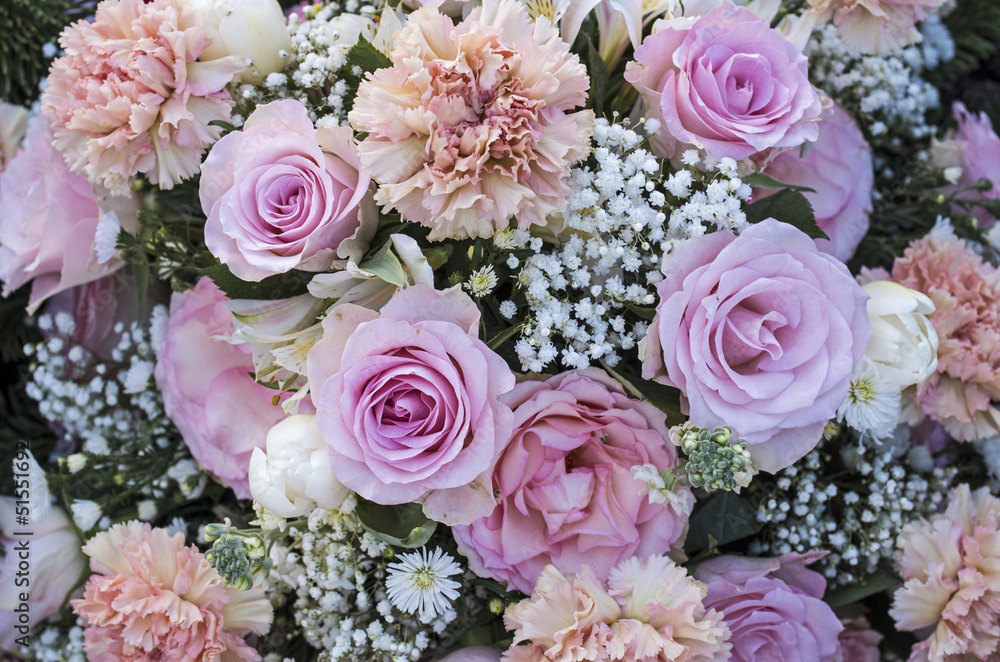 Stock-Foto „Blumenstrauß in pastell“