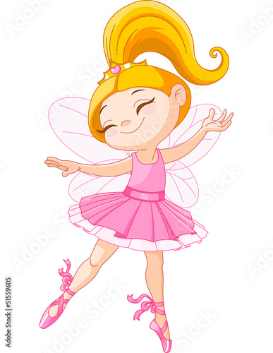 Naklejka dekoracyjna Little fairy ballerina