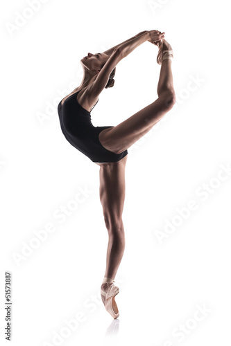 Cuadros en Lienzo Aislado hermosa bailarina de ballet