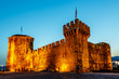 Medieval Castle of Kamerlengo in Trogir Illuminated in the Night