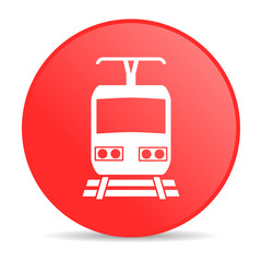 Aufkleber - train red circle web glossy icon
