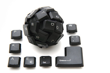 Wall Mural - keyboard sphere as new input device for your computer