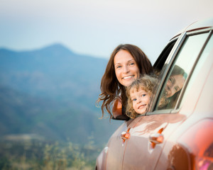 Poster - Family car trip