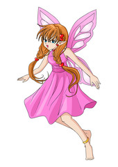 Wall Mural - Cartoon illustration of a pixie