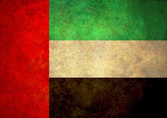 Wall Mural - Grunge United Arab Emirates Flag