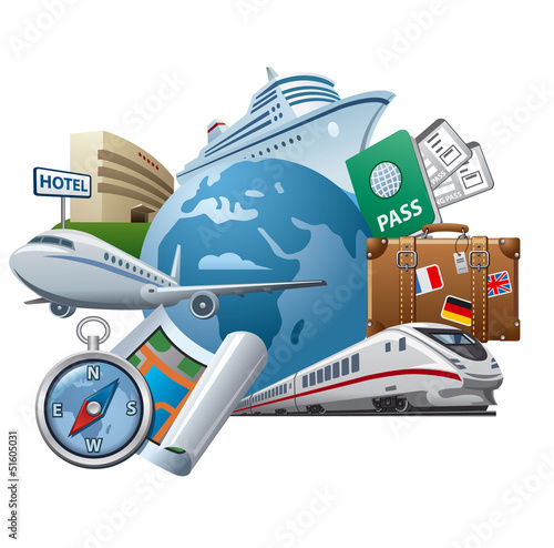 Plakat na zamówienie Travel concept icon