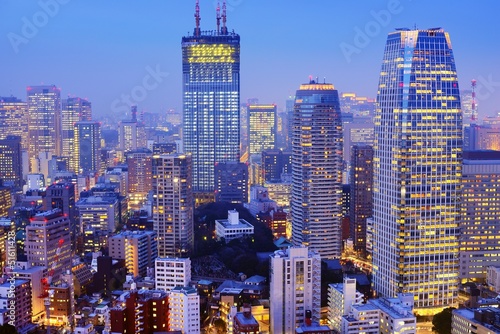 Board z aluminiowym obramowaniem Tokio cityscape