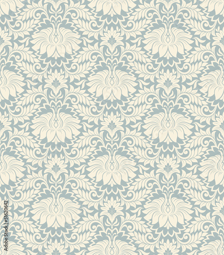 Naklejka dekoracyjna seamless vintage flower pattern background vector