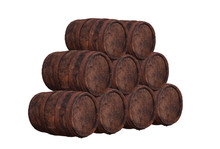 Stack Of Wooden Barrel