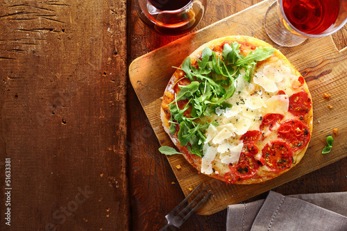 Naklejka samoprzylepna Patriotyczne tricolore włoska pizza