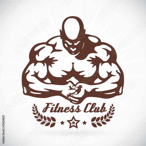 Fotografie, Obraz Bodybuilder Fitness Model Illustration, Sign, Symbol