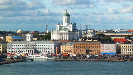 Canvas Print - Aerial panorama of Helsinki, Finland