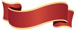 Ribbon wide red with golden border