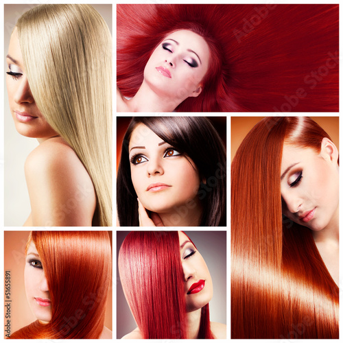 Tapeta ścienna na wymiar Hair collage