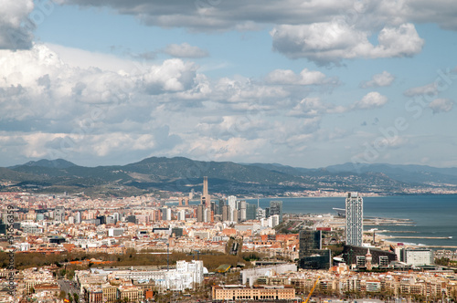 Fotoboard na płycie Barcelona z powietrza