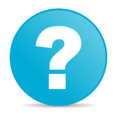 Poster - question mark blue circle web glossy icon