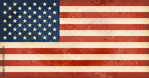 Board z aluminiowym obramowaniem Flaga USA z elementami grunge