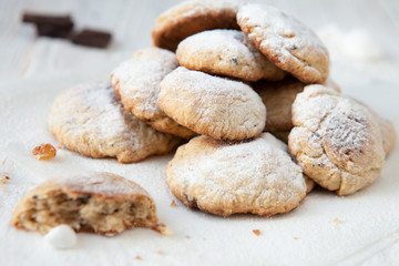 Wall Mural - cottage cheese biscuits with powdered sugar