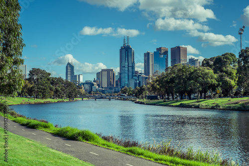 Naklejka samoprzylepna Nad rzeką melbourne