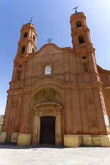 Curious church built with red bricks