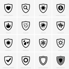 Poster - Set of protection icons