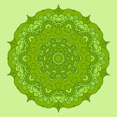 Aufkleber - Vector Green Round Decorative Design Element