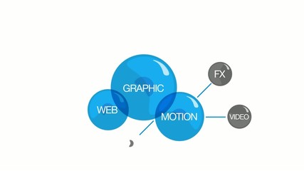 Wall Mural - Graphic design web motion network blue rounds animation