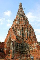 Wall Mural - Old pagoda at Wat Chaiwattanaram, Ayutthaya, Thailand