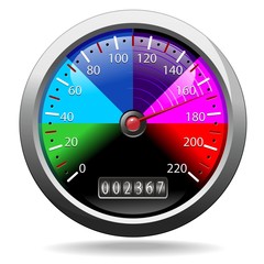 Speedometer Rainbow Colors-Contachilometri Colori Arcobaleno