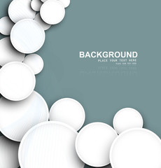 Wall Mural - abstract white circle illustration background vector