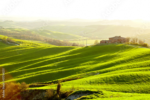 Board z aluminiowym obramowaniem Wieś, San Quirico d'orcia, Toskania, Włochy