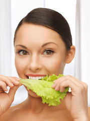 Poster - woman with lettuce