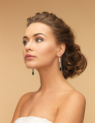 Poster - woman with diamond earrings