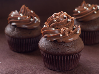 Wall Mural - Chocolate and espresso cupcakes