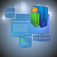 Wall Mural - abstract minimal shop web page template