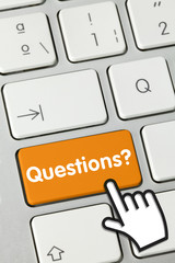 Poster - Questions? keyboard key Finger