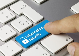 Wall Mural - information security keyboard key