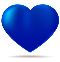 Blue Glossy Heart