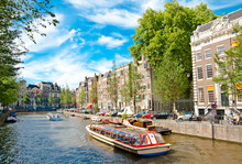 One Of Canals In Amsterdam